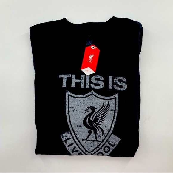 NWT SOCCER Liverpool Football Club Official Licensed Product T-Shirt BLACK Sz M - Picture 3 of 6